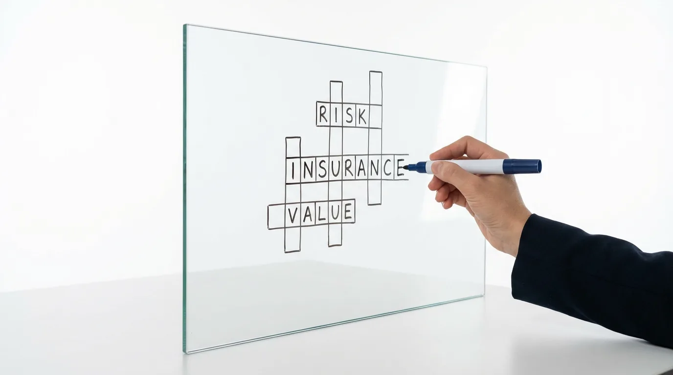 Insurance loss control surveyor reviewing risks outside a building